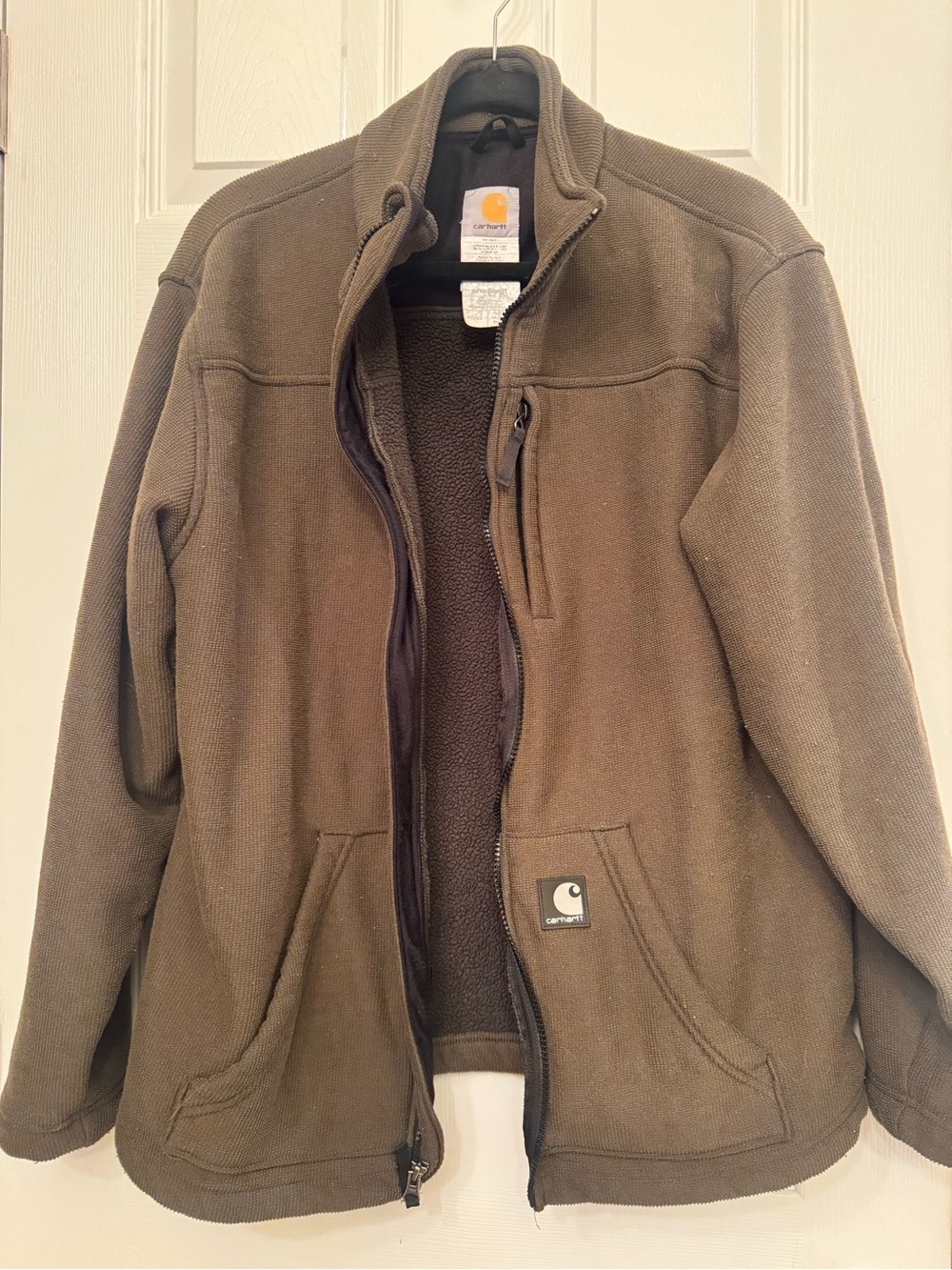 Carhartt Olive Green Men's Zip-Up Fleece Jacket